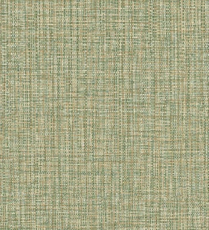 Papel pintado con textura textil tonos verdes - Tamil Fabric 679361