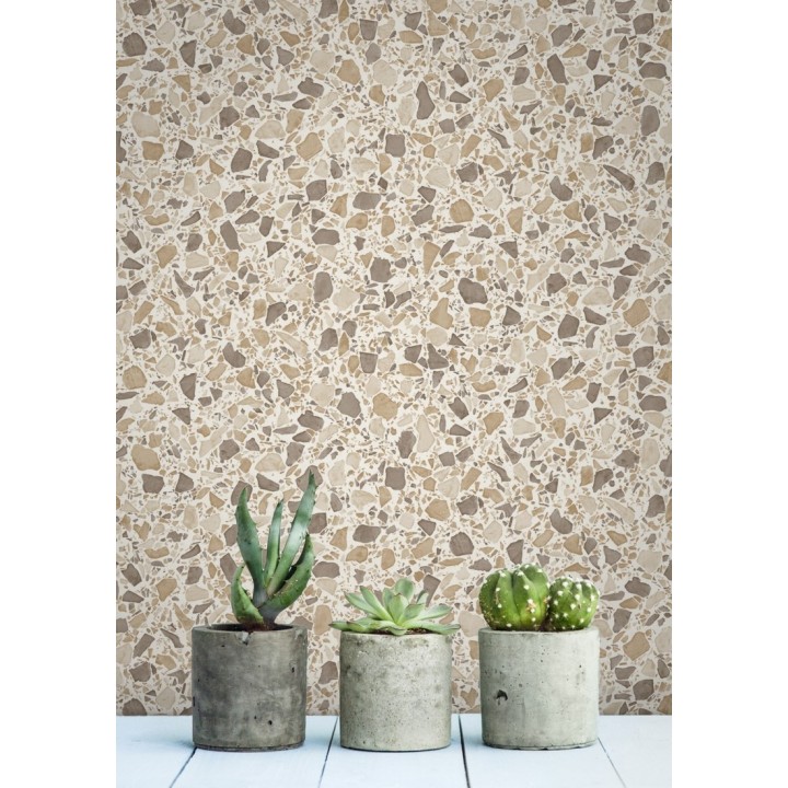Papel pintado mármol de terrazo - Genova 679368