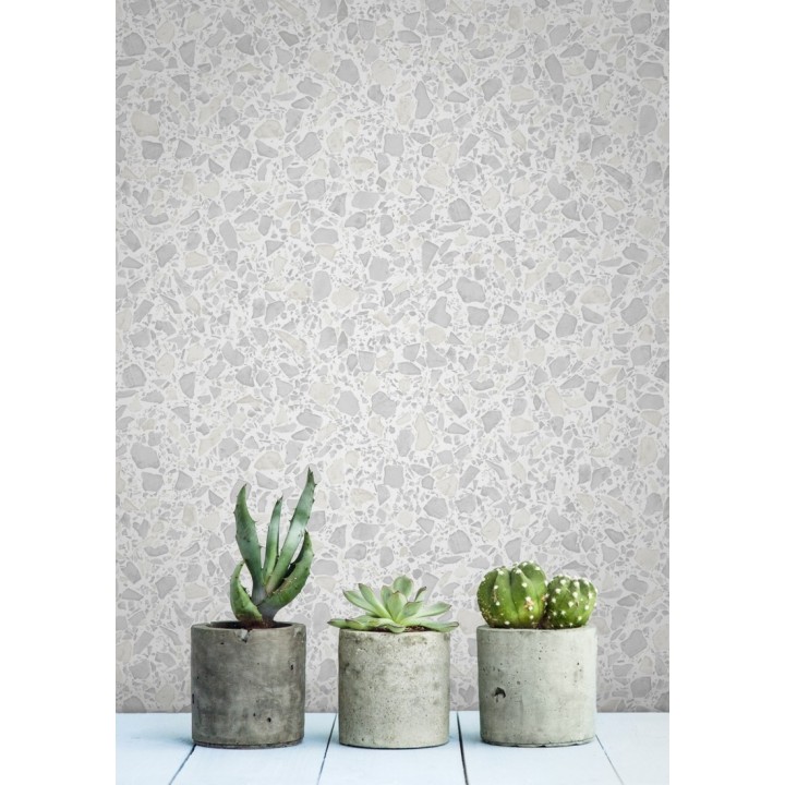 Papel pintado mármol de terrazo - Genova 679369