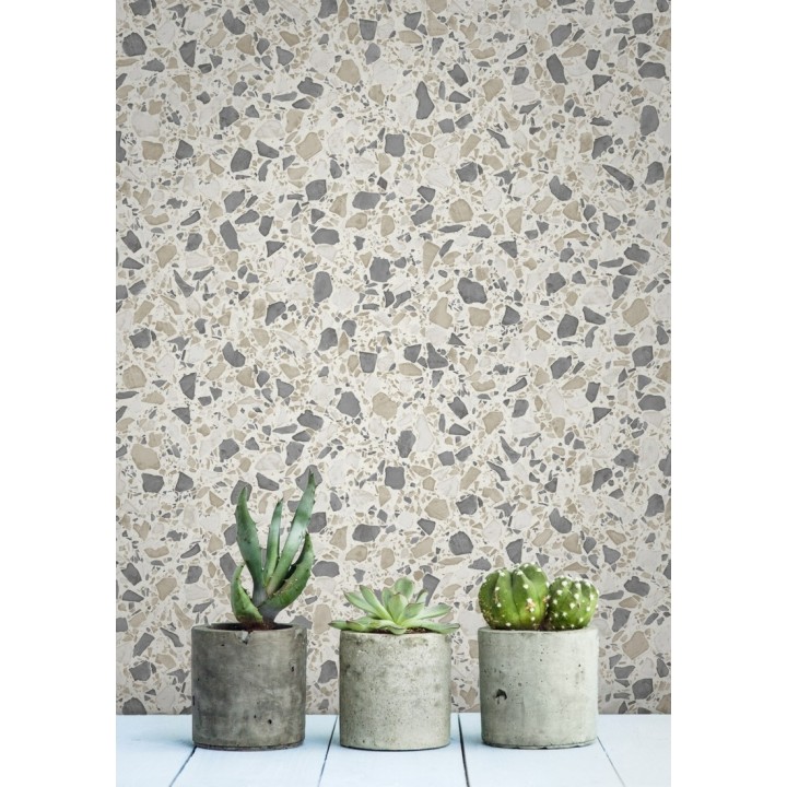 Papel pintado mármol de terrazo - Genova 679370