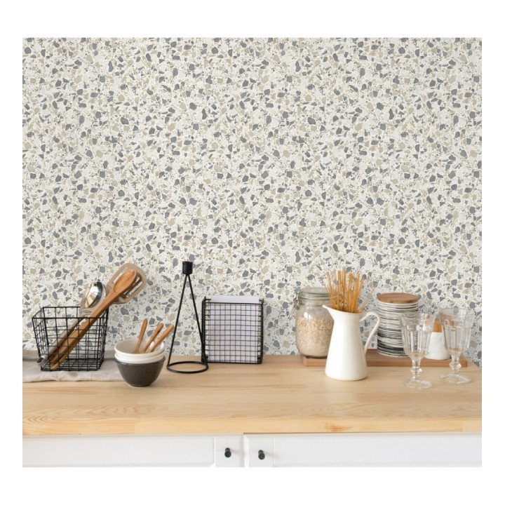 Papel pintado mármol de terrazo - Genova 679370