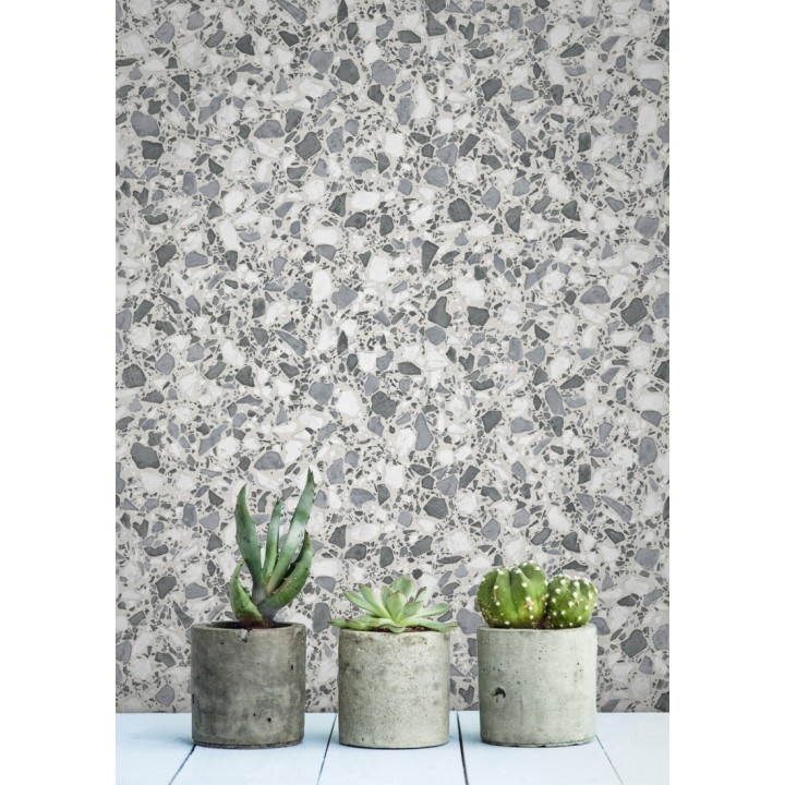 Papel pintado mármol de terrazo - Genova 679371