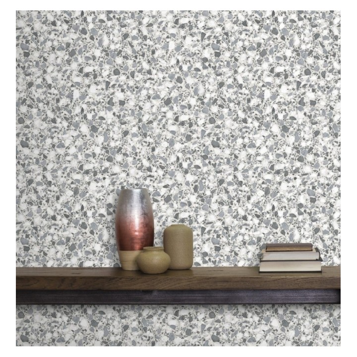 Papel pintado mármol de terrazo - Genova 679371