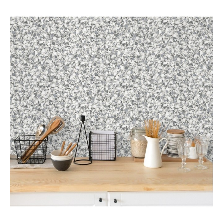 Papel pintado mármol de terrazo - Genova 679371