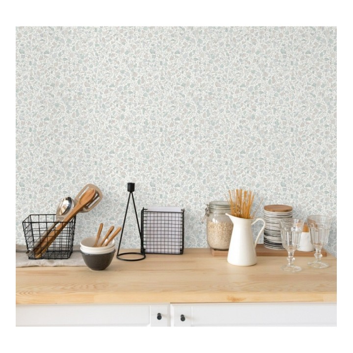 Papel pintado mármol de terrazo - Genova 679372