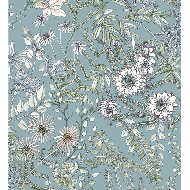 Papel pintado flores y hojas silvestres - Marseille 679382