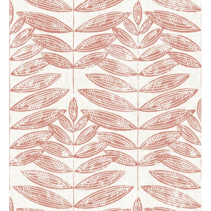 Papel pintado hojas coral de estilo nórdico - Quebec Leaves 679395