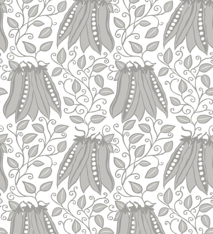 Papel pintado jardín vegetal gris moderno - Veggie Garden 679411