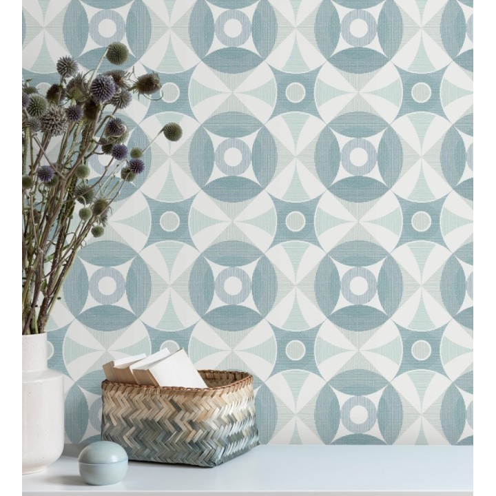 Papel pintado geométrico de círculos estilo nórdico - Willem Norsk 679424