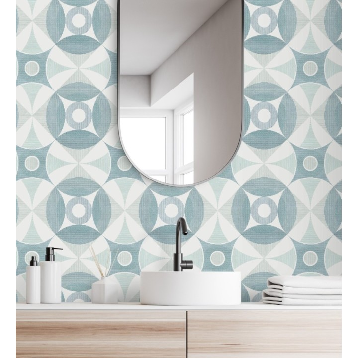 Papel pintado geométrico de círculos estilo nórdico - Willem Norsk 679424