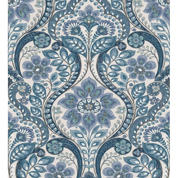 Papel pintado damasco floral moderno estilo hindú - Regency Damask 679446