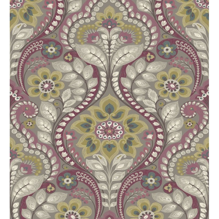Papel pintado damasco floral moderno estilo hindú - Regency Damask 679447