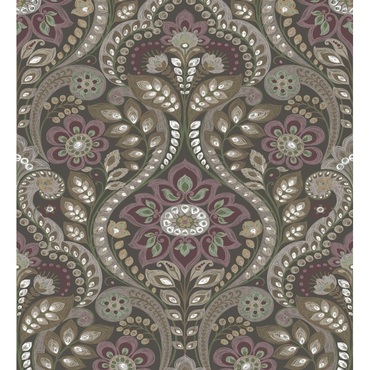 Papel pintado damasco floral moderno estilo hindú - Regency Damask 679448