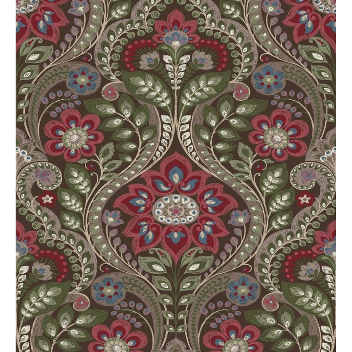Papel pintado damasco floral moderno estilo hindú - Regency Damask 679449