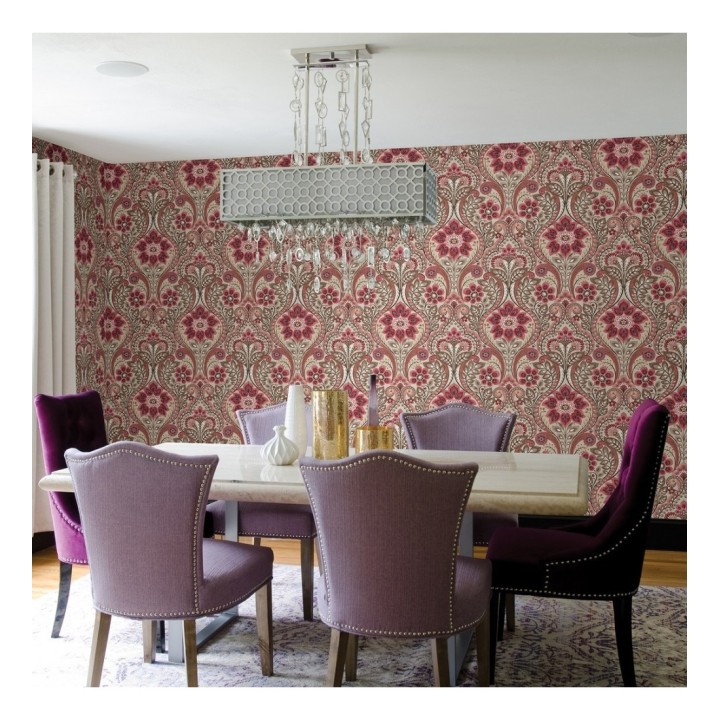 Papel pintado damasco floral moderno estilo hindú - Regency Damask 679450