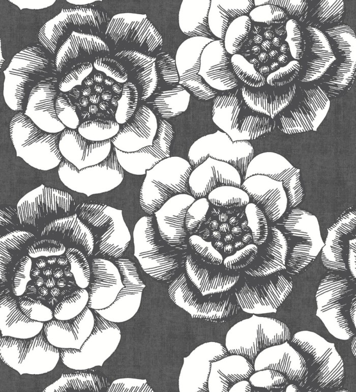 Papel pintado flores grandes estilo nórdico - Magnolia 679457