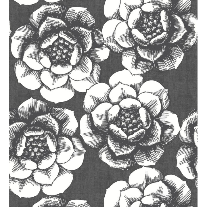 Papel pintado flores grandes estilo nórdico - Magnolia 679457