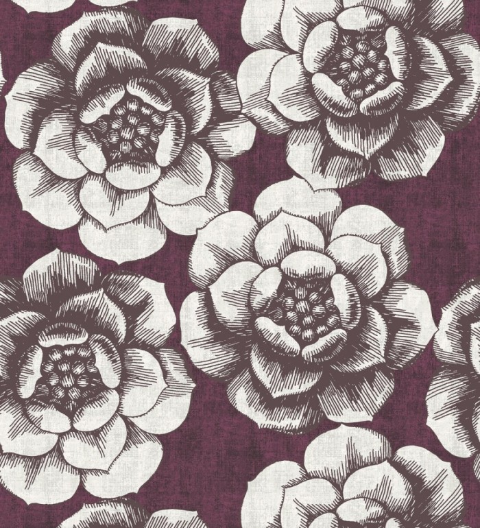 Papel pintado flores grandes estilo nórdico - Magnolia 679458