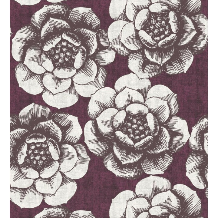 Papel pintado flores grandes estilo nórdico - Magnolia 679458