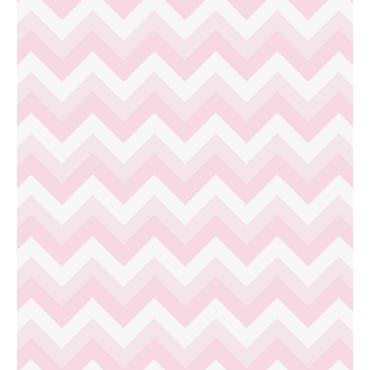 Papel pintado raya zizag rosa y blanco - Ursa 7335