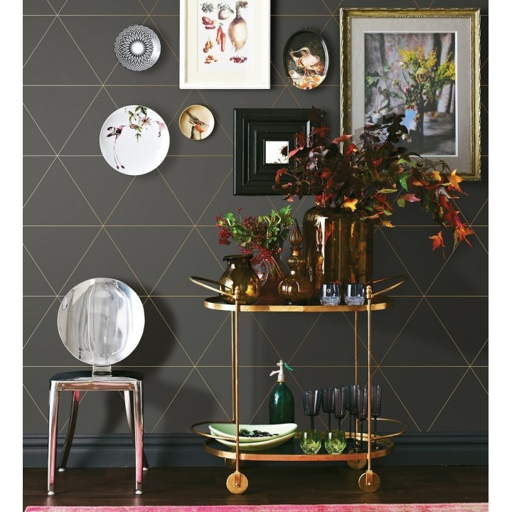 Papel pintado geométrico rombos grandes estilo art déco - Windsor 679475