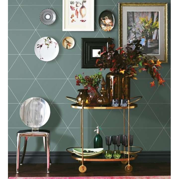 Papel pintado geométrico rombos grandes estilo art déco - Windsor 679476