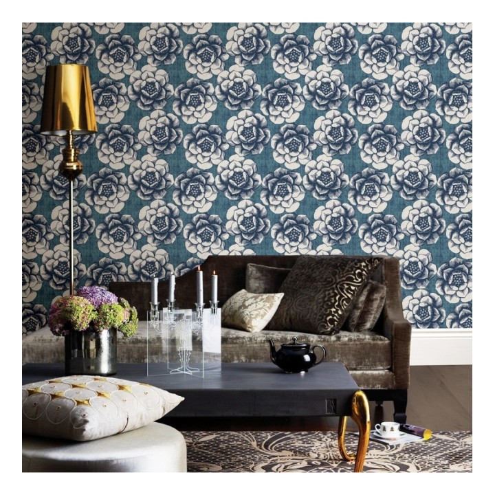 Papel pintado flores grandes estilo nórdico - Magnolia 679489