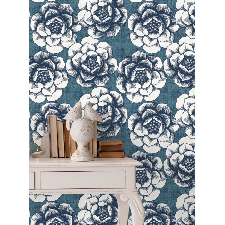 Papel pintado flores grandes estilo nórdico - Magnolia 679489