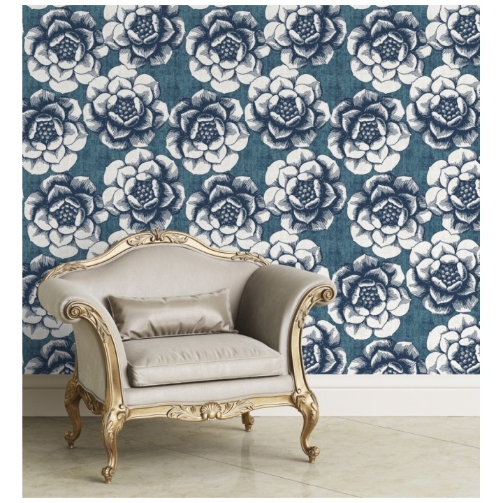 Papel pintado flores grandes estilo nórdico - Magnolia 679489