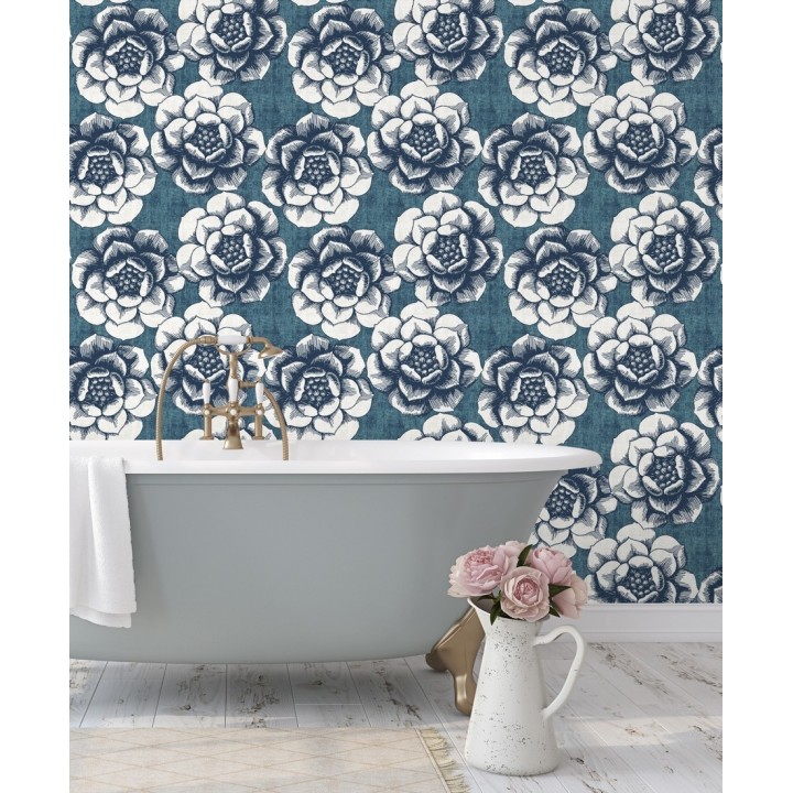 Papel pintado flores grandes estilo nórdico - Magnolia 679489