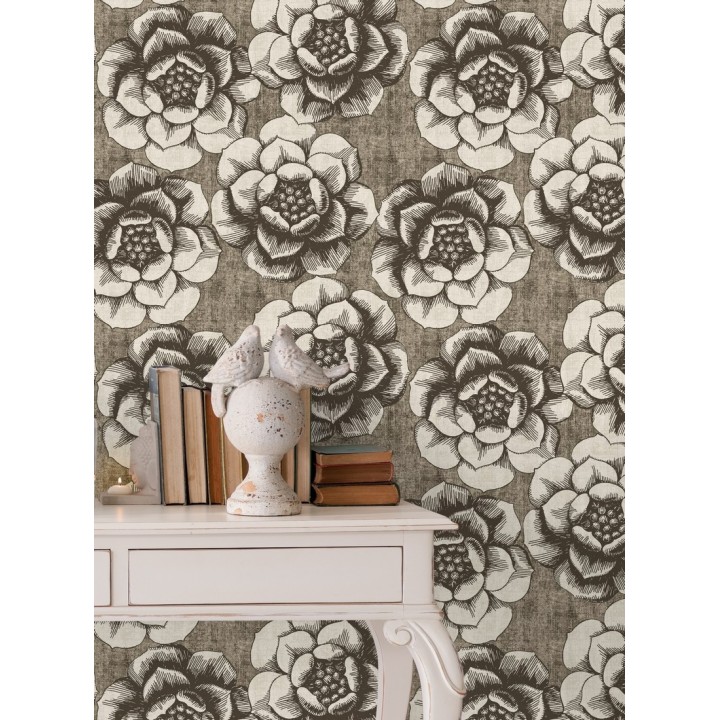 Papel pintado flores grandes estilo nórdico - Magnolia 679490