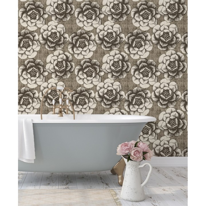 Papel pintado flores grandes estilo nórdico - Magnolia 679490