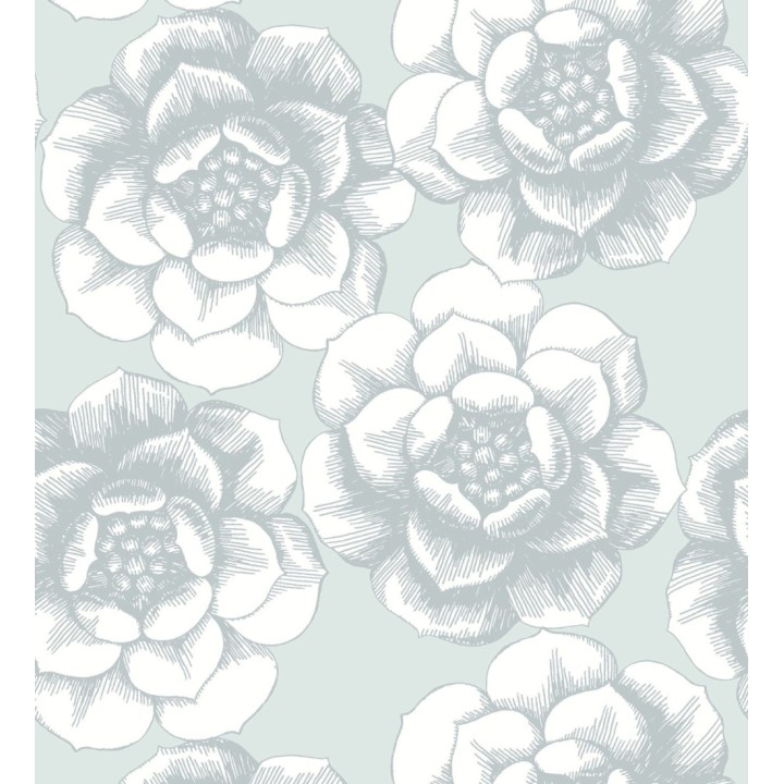 Papel pintado flores grandes estilo nórdico - Magnolia 679491