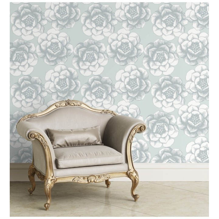 Papel pintado flores grandes estilo nórdico - Magnolia 679491