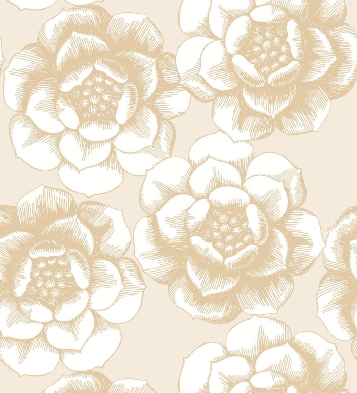 Papel pintado flores grandes estilo nórdico - Magnolia 679492