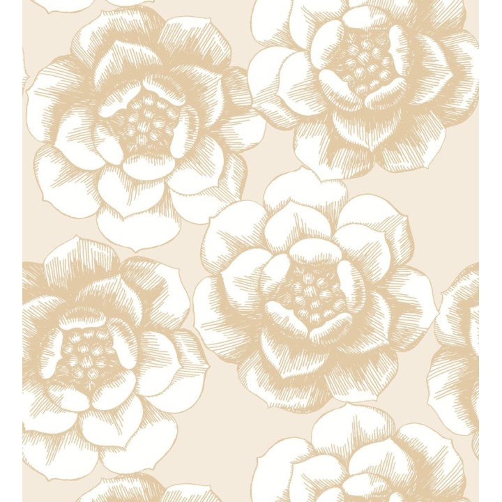 Papel pintado flores grandes estilo nórdico - Magnolia 679492
