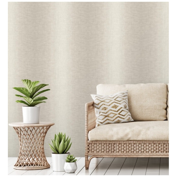 Papel pintado de rayas anchas difuminadas efecto textil - Pacific Fabric 679493
