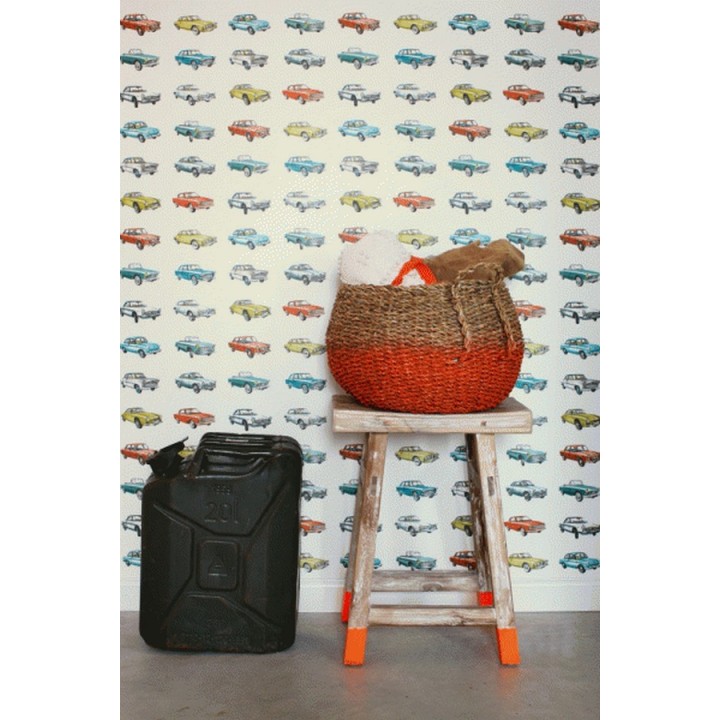 Papel pintado coches vintage para habitaciones infantiles - Willys Overland 7357