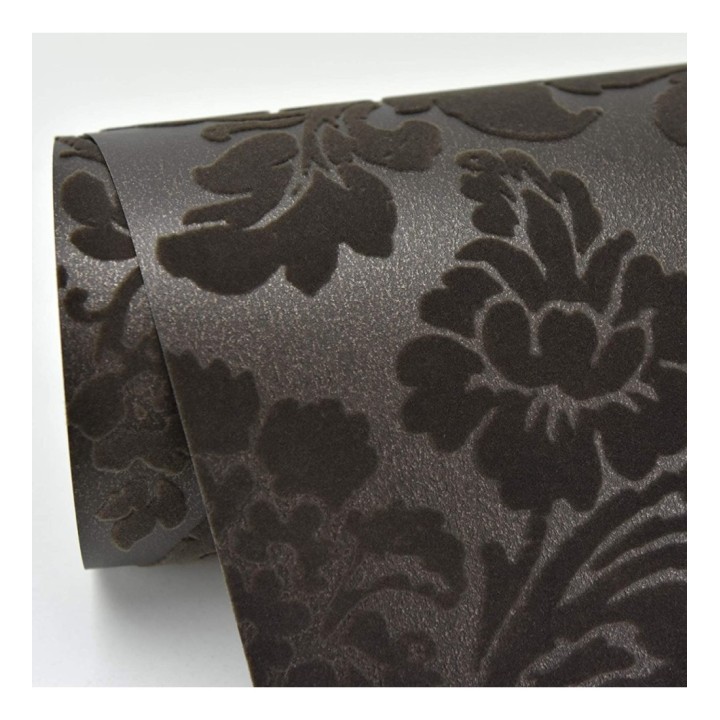 Papel pintado damasco de terciopelo en relieve - Adagio 679502