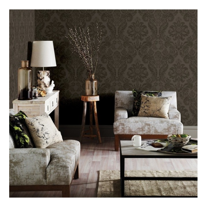 Papel pintado damasco de terciopelo en relieve - Adagio 679502