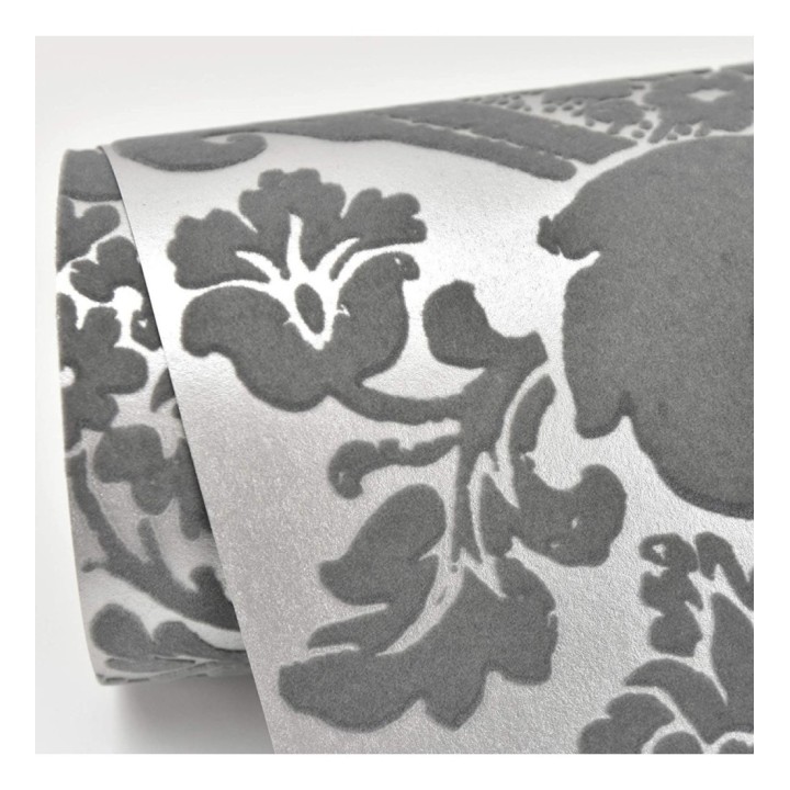 Papel pintado damasco de terciopelo en relieve - Adagio 679503
