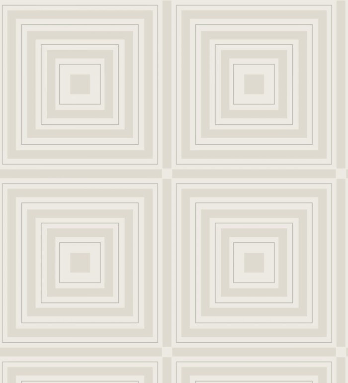 Papel pintado geométrico cuadros concéntricos de cristales en relieve - Heracles 679507