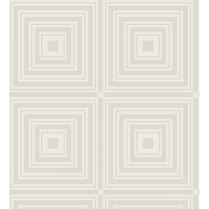 Papel pintado geométrico cuadros concéntricos de cristales en relieve - Heracles 679507