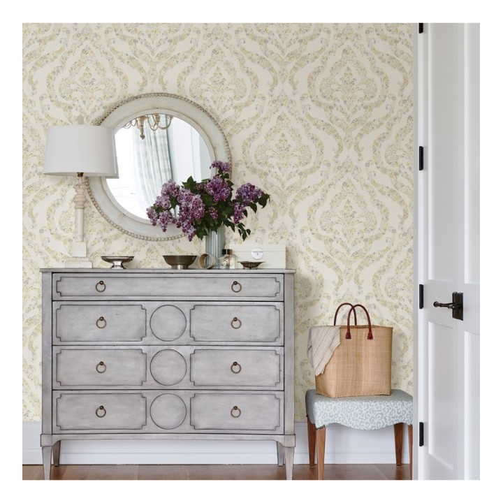 Papel pintado damasco moderno estilo inglés - Spring hall 679519