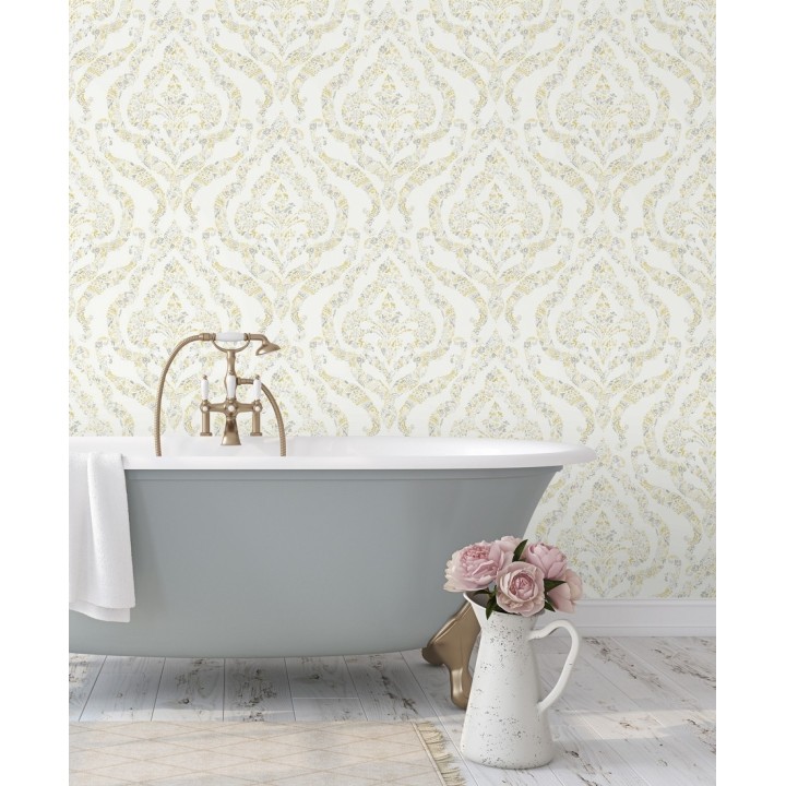 Papel pintado damasco moderno estilo inglés - Spring hall 679519