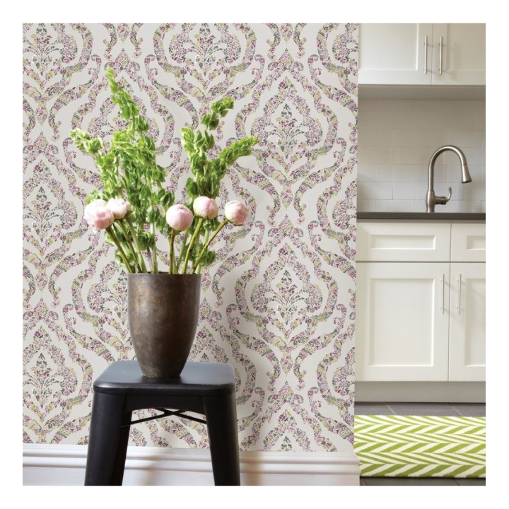 Papel pintado damasco moderno estilo inglés - Spring hall 679520