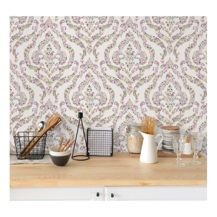 Papel pintado damasco moderno estilo inglés - Spring hall 679520