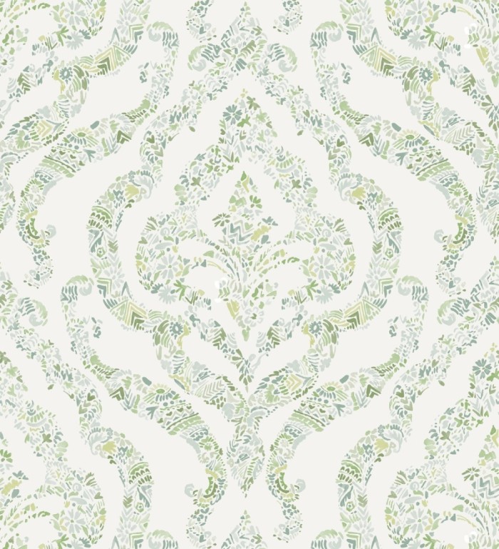 Papel pintado damasco moderno estilo inglés - Spring hall 679522