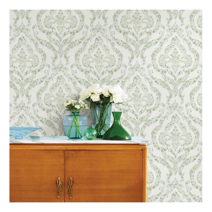 Papel pintado damasco moderno estilo inglés - Spring hall 679522