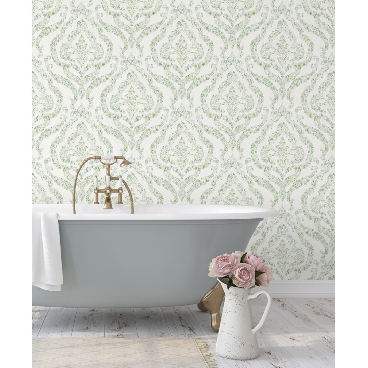 Papel pintado damasco moderno estilo inglés - Spring hall 679522